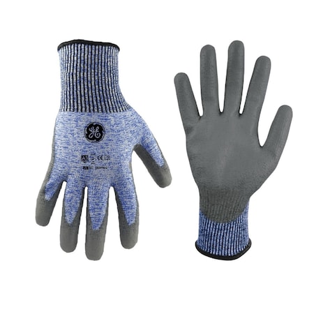 Ge Coated Gloves, Cut Level A3 , Polyurethane 1 PR GG207XLC